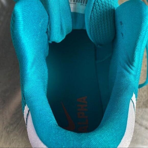 Nike Alpha Menace Shark 2 Football Cleats SZ 16 NWOT - Miami Dolphins Colors - Picture 7 of 7